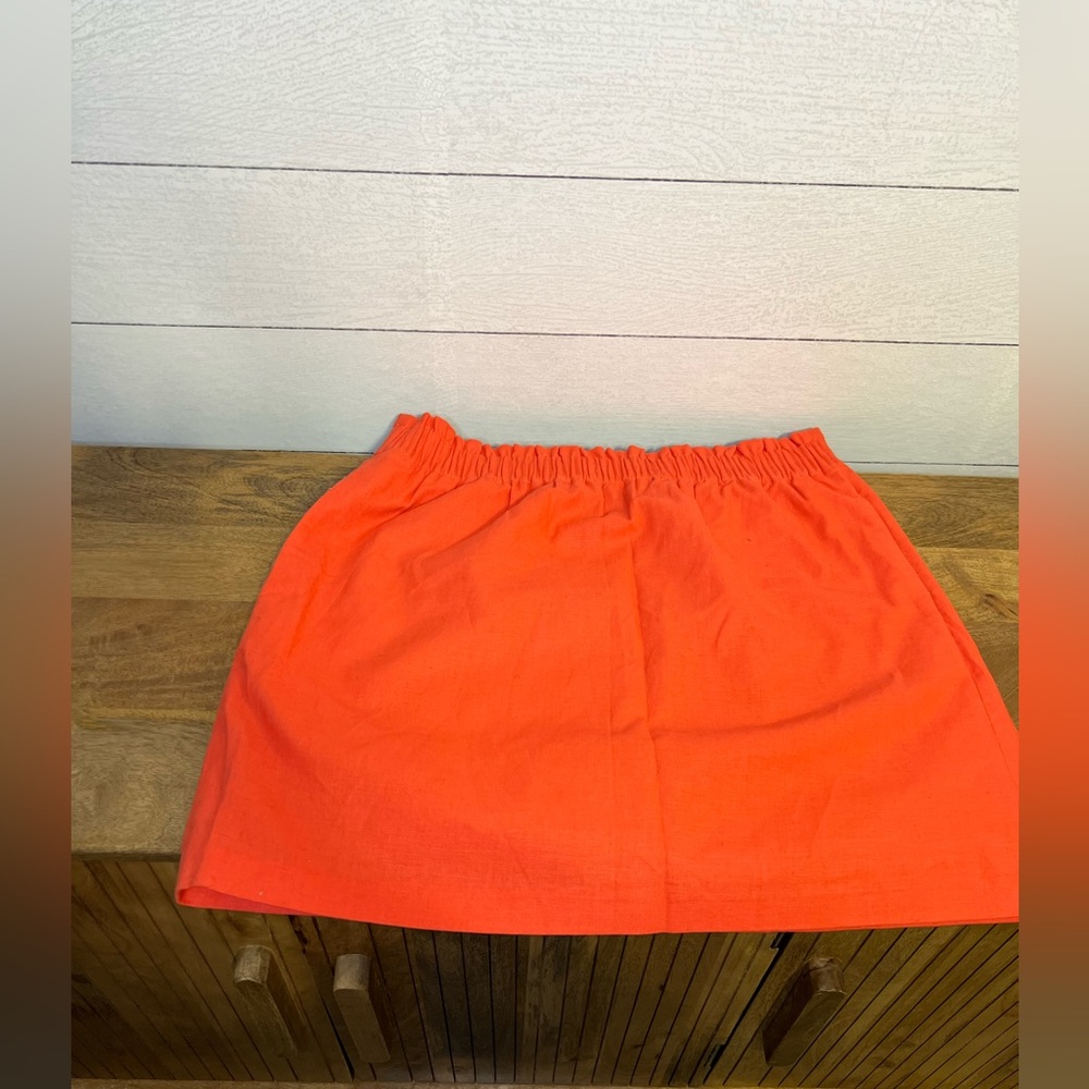 J.Crew Linen Sidewalk Skirt with Pockets Size 10 NWT